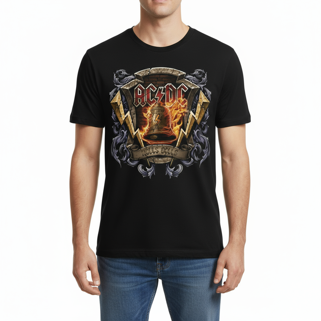 Rebelchords AC/DC Hells Bells Print T-Shirt from