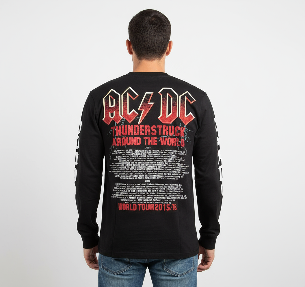 Rebelchords AC DC Thunderstruck Tour Shirt Long Sleeve