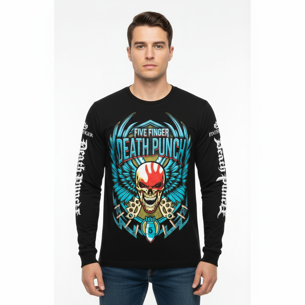Rebelchords Five Finger Death Punch 5FDP FFDP Long Sleeve Shirt