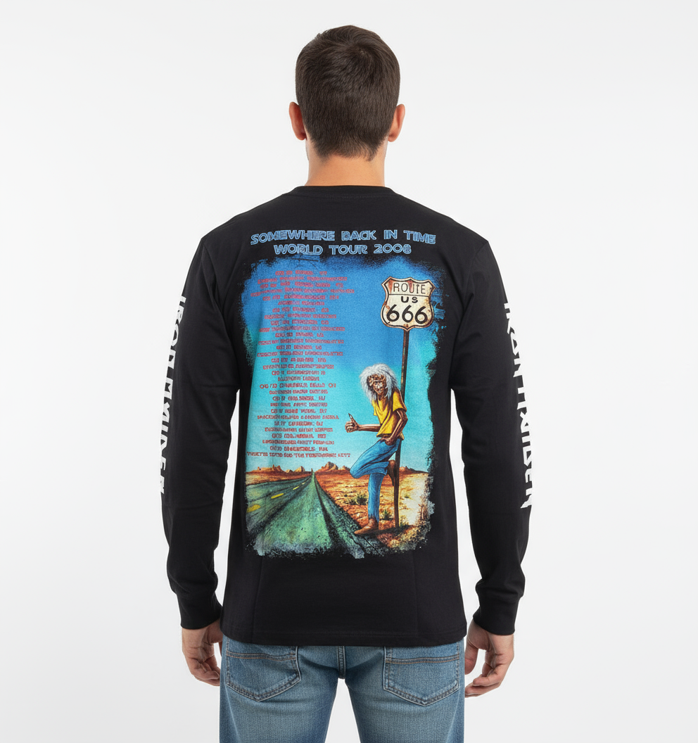 Rebelchords Iron Maiden Somewhere Back In Time Rout 666 Shirt