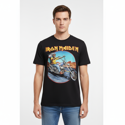 Rebelchords Iron Maiden Somewhere Back In Time Rout 666 Short Sleeves Shirt