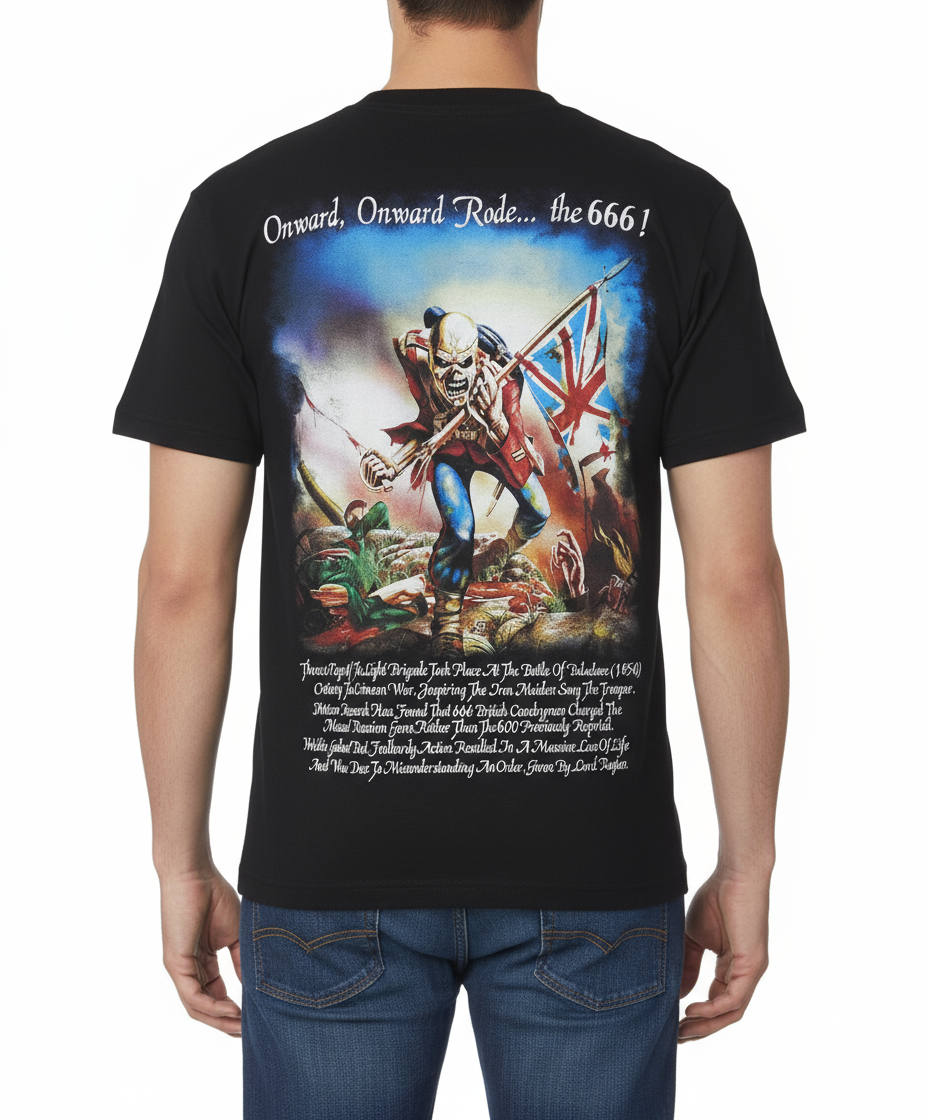 Rebelchords Iron Maiden Trooper Beer T-Shirt Black Tee