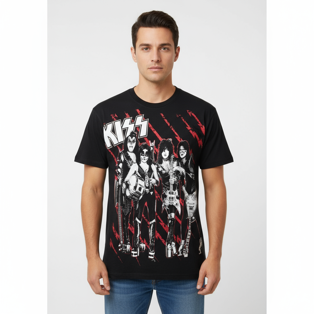 Rebelchords Kiss 1973 New York Band Shirt - Iconic Rock Tee