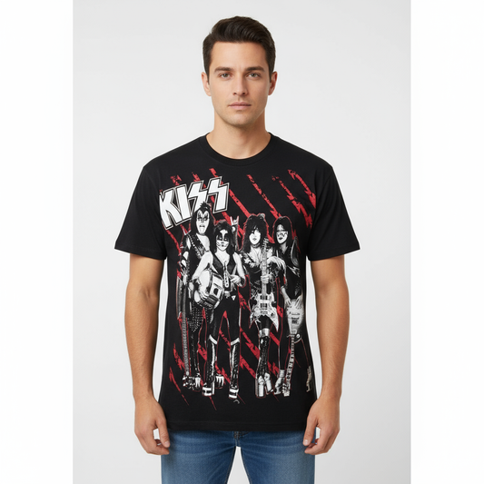 Rebelchords Kiss 1973 New York Band Shirt - Iconic Rock Tee