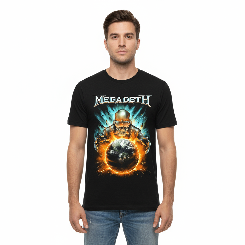 Rebelchords Megadeth Crush the World Tour 2024 Shirt Black Tee