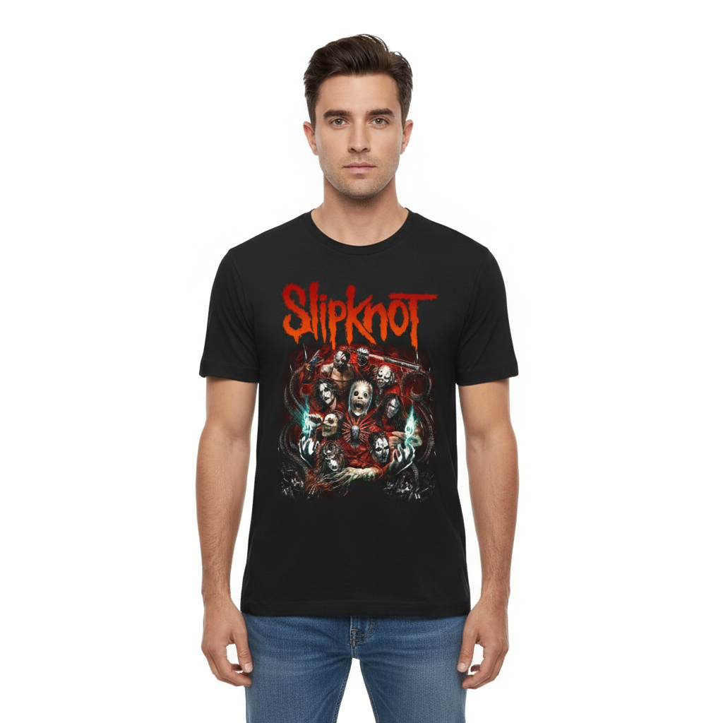 Rebelchords Slipknot Band Frame T-Shirt with Unique Design