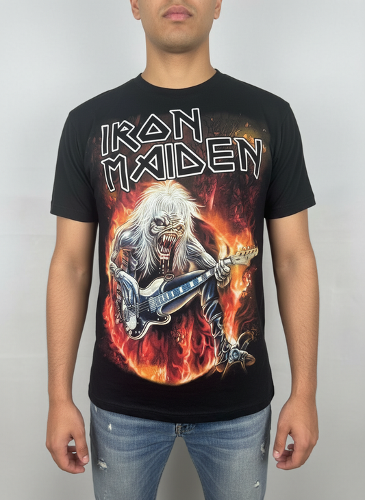 Rebelchords Iron Maiden Fear Live Flames T-Shirt