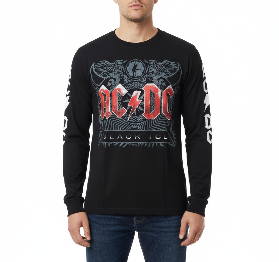 Rebelchords AC/DC Black Ice Shirt Long Sleeve Tee