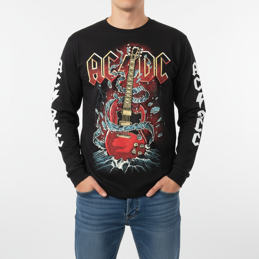 Rebelchords AC DC Thunderstruck Tour Shirt Long Sleeve