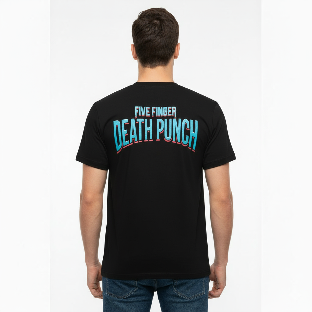 Rebelchords Five Finger Death Punch T-Shirt with Skull Design