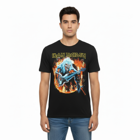 Rebelchords Iron Maiden Fear Live Flames T-Shirt