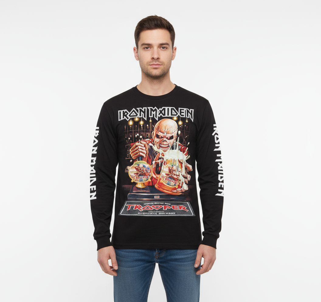 Rebelchords Iron Maiden Beer Trooper Shirt Long Sleeve