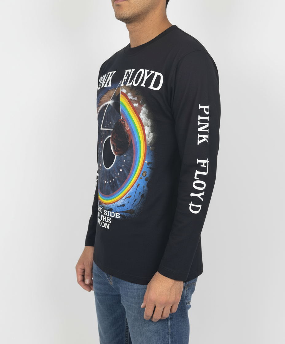 Rebelchords Pink Floyd Dark Side of the Moon Album Long Sleeve Tee