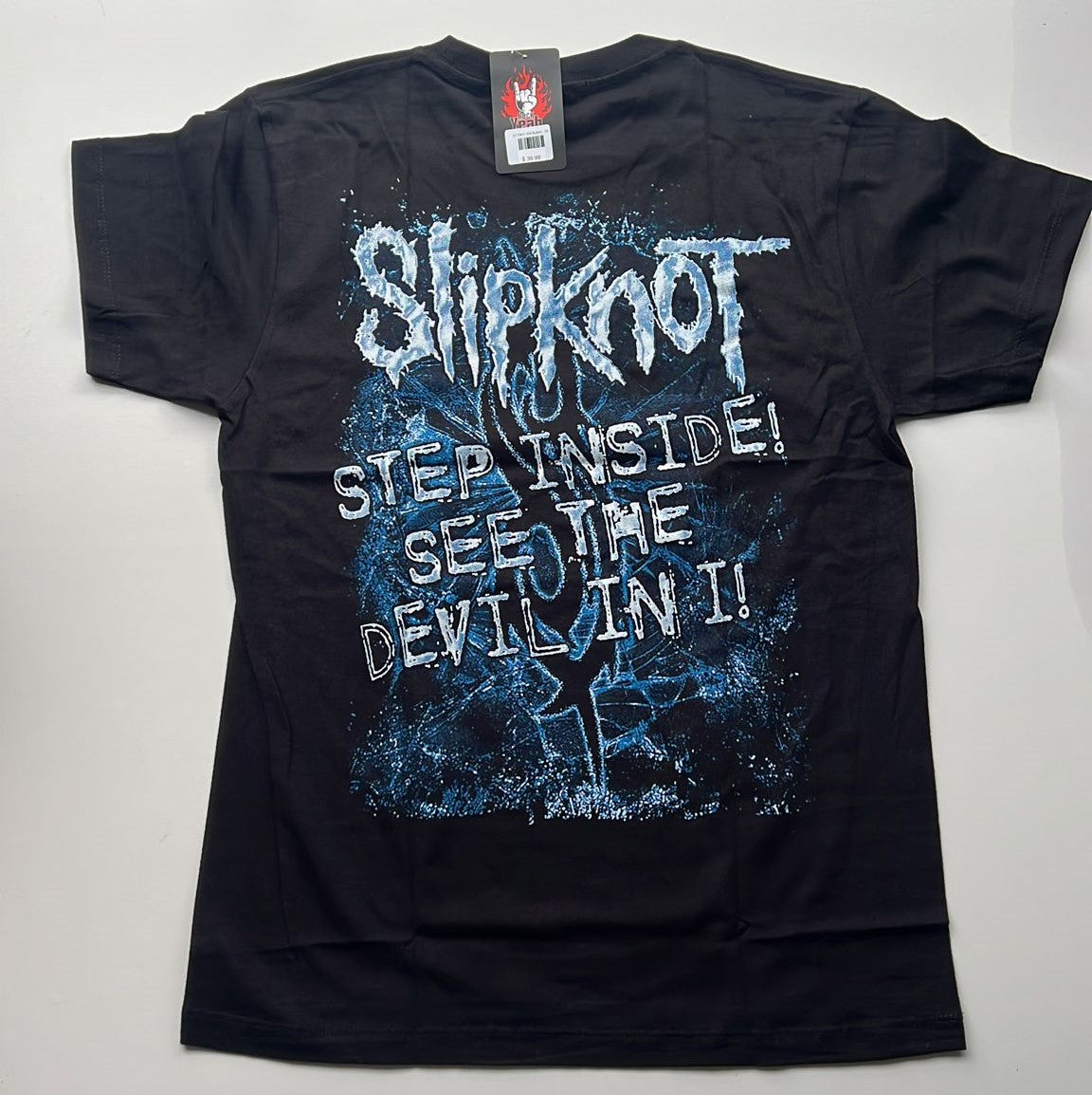 Rebelchords Slipknot Step inside see the devil Short Sleeves T-Shirt Black
