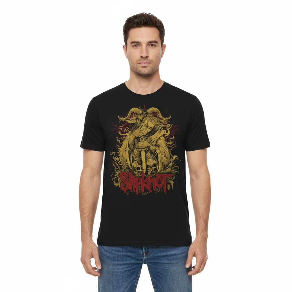 Rebelchords Slipknot Two Face Goat T-Shirt