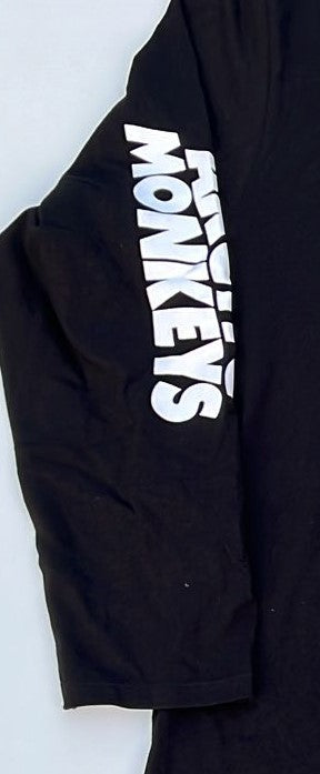 Black long sleeve shirt with Arctic Monkeys AM album shirt white sleeve logo print