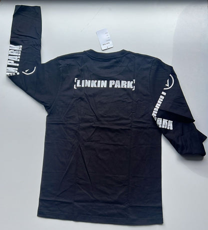Black Linkin Park long sleeve shirt with printed band logo on back and sleeves by Rebelchords